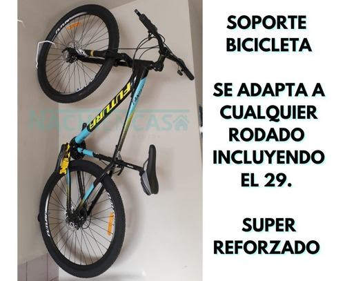 Imagen 3 de 10 de Gancho Soporte Para Colgar Bicicleta Forma Vertical Antirobo