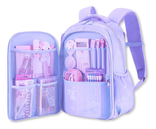 Mochila Bolsa Menina De Costas Feminina Princesa Luxo Kwaii Cor Lavanda barbie Desenho do tecido Liso