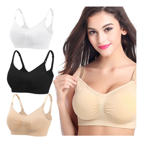 3pcs Bras Ropa Interior De Lactancia Sin Llantas Para Mu [u]