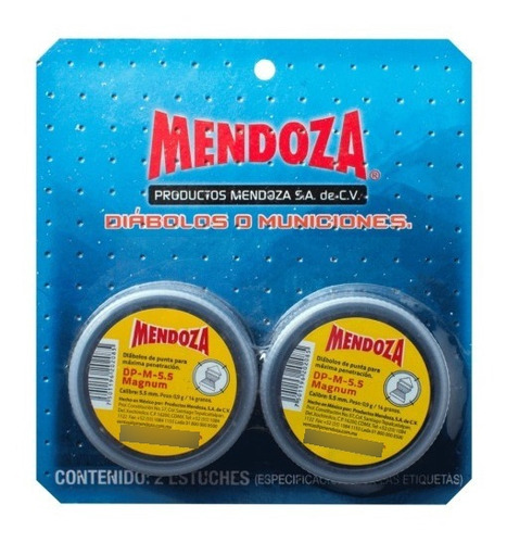 Municion Diabolo Para Rifle Expres 5.5 Pack 2 Pzs Mendoza