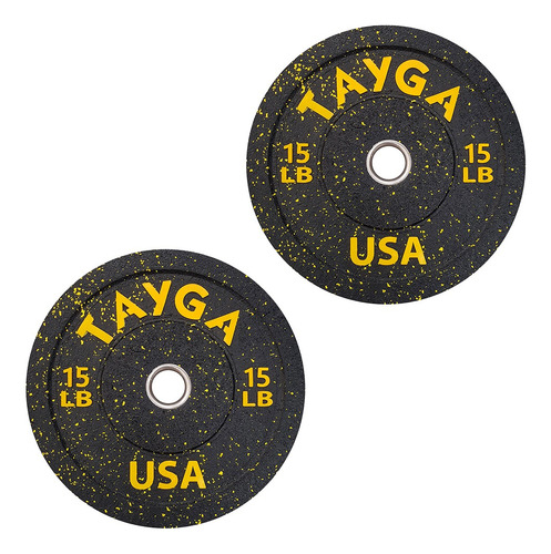 Par Disco Bumper Hi Temp 15 Lb C/u Negro/amarillo Tayga
