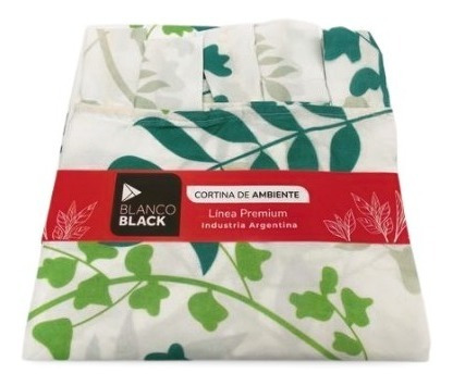 Cortina De Cocina Estampada Blanco Black