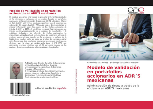 Libro: Modelo De Validación En Portafolios Accionarios En Ad