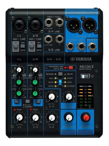 Consola Yamaha Mg06x Mixer 6 Canales Efectos - Oddity