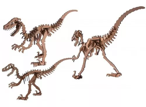 Dinossauro Pterodáctilo Quebra Cabeça 3D mdf