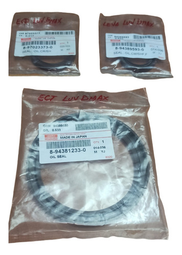 Kit Estoperas Cigüeñal Delantero, Trasera,levas Luv Dmax 3,5