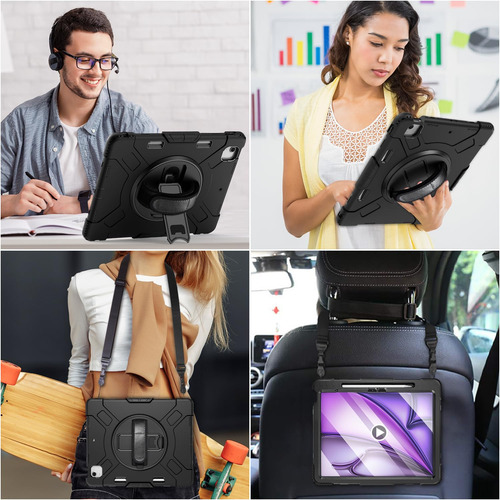 Funda Para Ipad Air M3/m2 13 Pulgadas Silicona Negra Negro