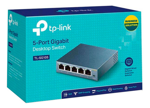 Switch Tp-link 5 Puertos Gigabit Case Metalico Tp-tl-sg105