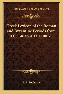 Libro Greek Lexicon Of The Roman And Byzantine Periods Fr...