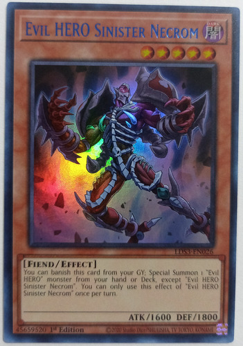 Evil Hero Sinister Necrom - Ultra Rare    Lds3  Azul