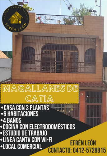 Casa En Los Magallanes De Catia, Con Local Comercial.