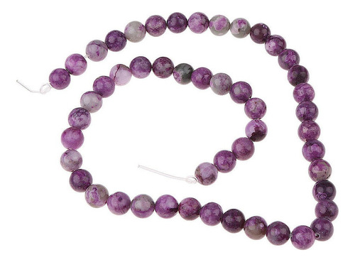 Bola Redonda De 8 Mm, Charoite, Gema, Piedra Suelta,