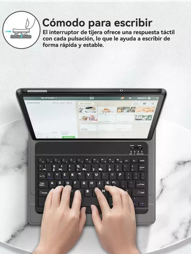 Funda Teclado Ñ para Huawei Matepad 11.5 2023 Pulgadas Marca Ustiya Color Negro
