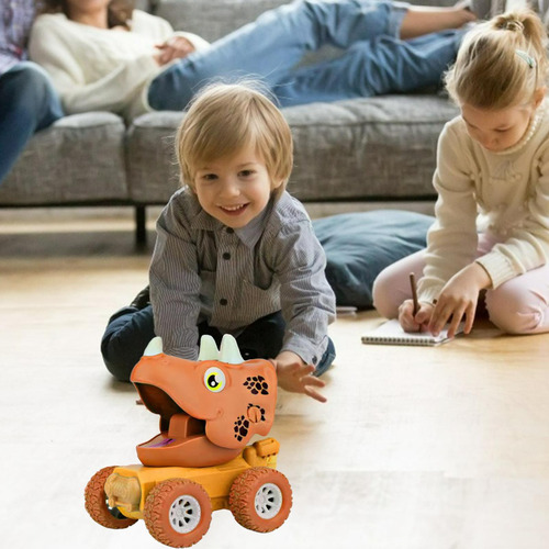 Lindo Coche De Dinosaurios Modelo De Aprendizaje Tire Hacia