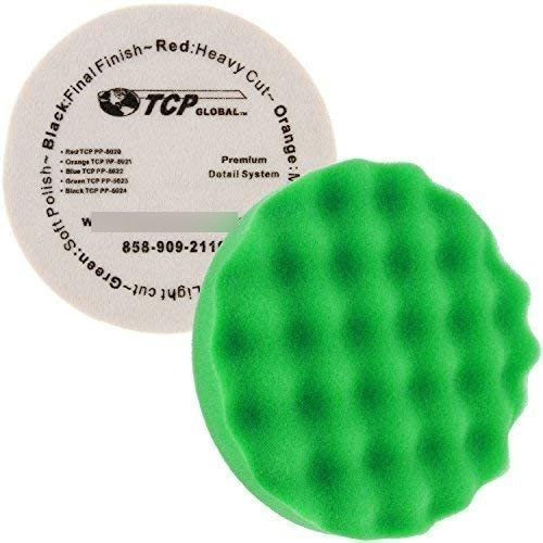 Tcp Global 8  Green Waffle Espuma Fina Para Pulir Apretón De