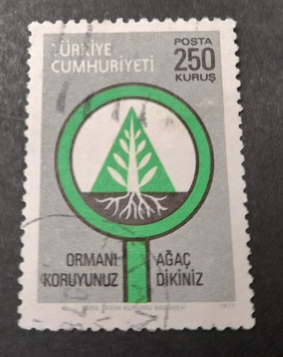 Sello Postal Turquia - Conservacion Forestal