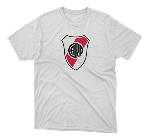 Remera Futbol River Plate Escudo En El Pecho Blanca