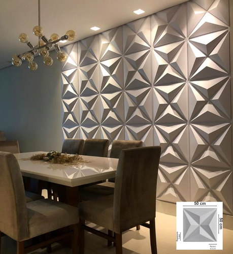 Imagem 7 de 9 de 30 Placas Revestimento 3d Parede Alto Relevo Luxo Decoracao