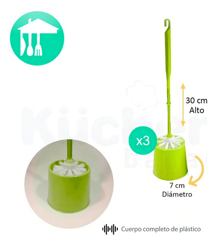 Cepillo De Baño Para Inodoro Con Base Recipiente Color Surtido