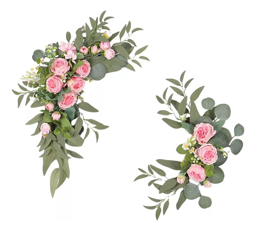 Arreglo Floral Rústico Con Forma De Arco Para Boda, 2 Unidad