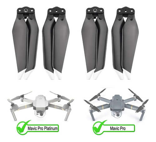 Hélices Bajo Ruido Para Dji Mavic Pro Y Platinum Dron 4und