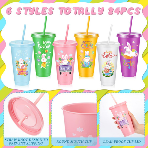 Vaso Con Forma De Conejito Uiifan De Easter Cups Con Tapa Y