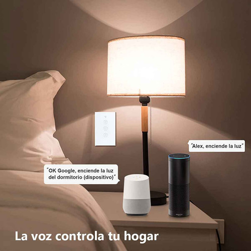 Apagador Inteligente Wifi Touch 4 Botones Negro Alexa/google