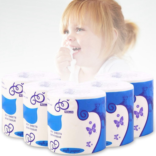 10 Rollos De Papel De Papel Blanco, 170 Hojas, Para Cocina