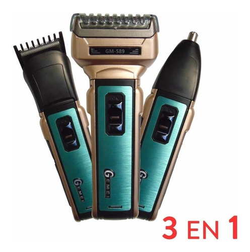 Afeitadora + Corte + Nasal Set 3 En 1 Electrica Recargable