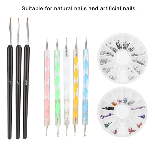 Profesional Nail Art Pincel Set Línea Dibujo Pintura Pluma