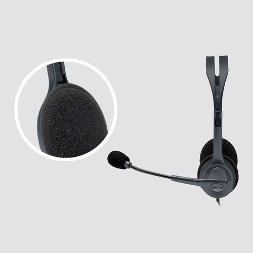 Imagen 5 de 10 de Auricular Vincha Headset Logitech H111 Micrófono 3.5mm Minip