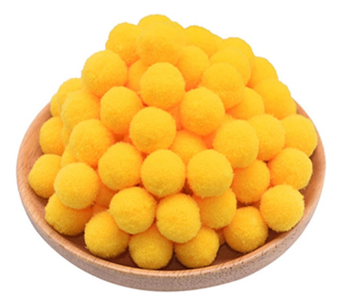 1000 Mini Pompom Bolinha 8mm Ro.141007 Cores Cor Amarelo Ouro 003