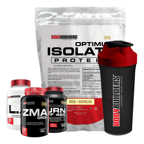 Kit Optimum Isolate Protein 900g+ Cafeína 60 Cáps