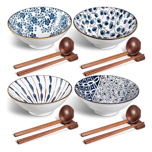 Set De Bowls Geiserailie Estilo Japones, Servicio Para 4