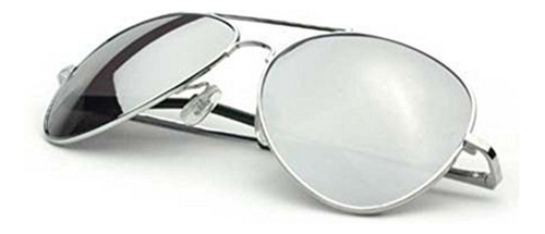 Gafas De Sol - Aviator Chrome One Way Mirror Lens Sunglasses