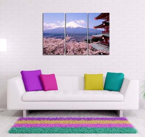 Cuadro 60x90cm Japon Monte Fuji Primavera