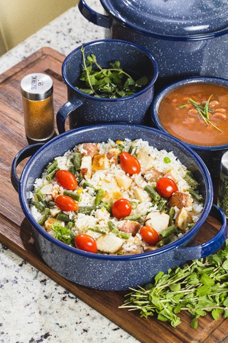 Imagen 7 de 9 de Batería De Cocina Cinsa Clásica De Peltre 5 Piezas Lavanda