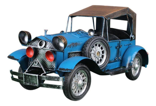 Modelo De Carro Clássico Da Lata Do Vintage Azul