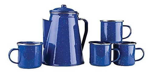 Stansport 8 Cup Enamel Percolator Con Cuatro Tazas De Esmalt