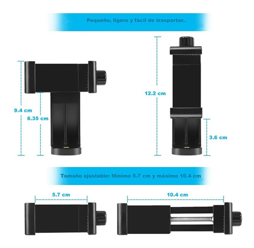 Imagen 6 de 9 de 364 Base Portacelular Para Tripode Celular