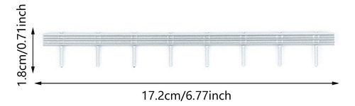 Modelo De Barandilla De Escena De Carretera 17.2 Cm Plateado