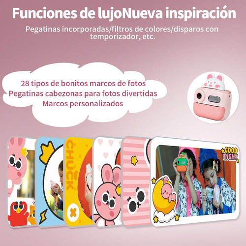 Cámara Para Niños Con Impresión Instantánea De32g 48 Mp Y