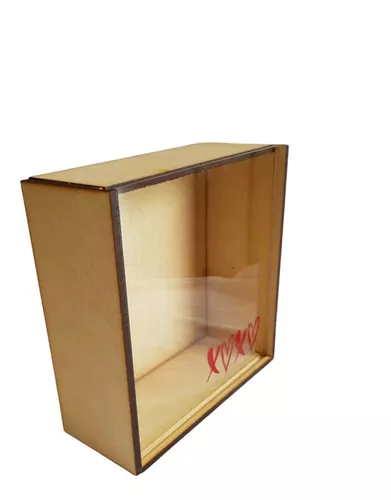 Caja Madera Mdf Para Regalo Con Tapa De Acrílico Y Vinil