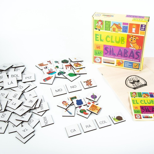 Juego De Mesa Infantil Didáctico "El Club De Las Sílabas" Barco de Papel Para Aprender A Escribir
