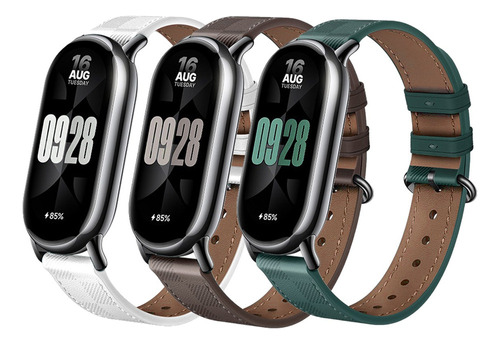 3 Correas Cuero Canvas Para Xiaomi Mi Band 8