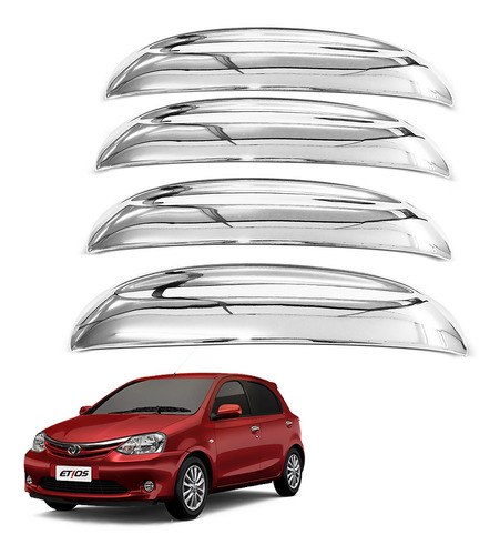 Aplique Capa Maçaneta Cromada Toyota Etios 2013 2014 Diante