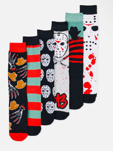 Freddy Vs Jason Calcetines Largos 6 Pares Producto Importado