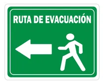 Comprar Señalamientos Seguridad Protección Civil Calibre 40 Color Ruta Evacuación Izquierda