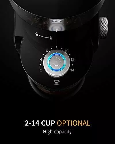 SHARDOR Molinillo de café cónico eléctrico 2.0, molinillo de granos de café  ajustable con 35 ajustes precisos de molienda para 2-12 tazas, color negro