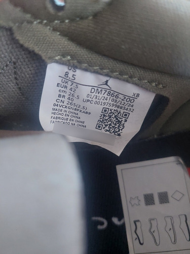 Jordan 1 Low X Travis Scott Medium Olive 6.5mx Originales (Usado)